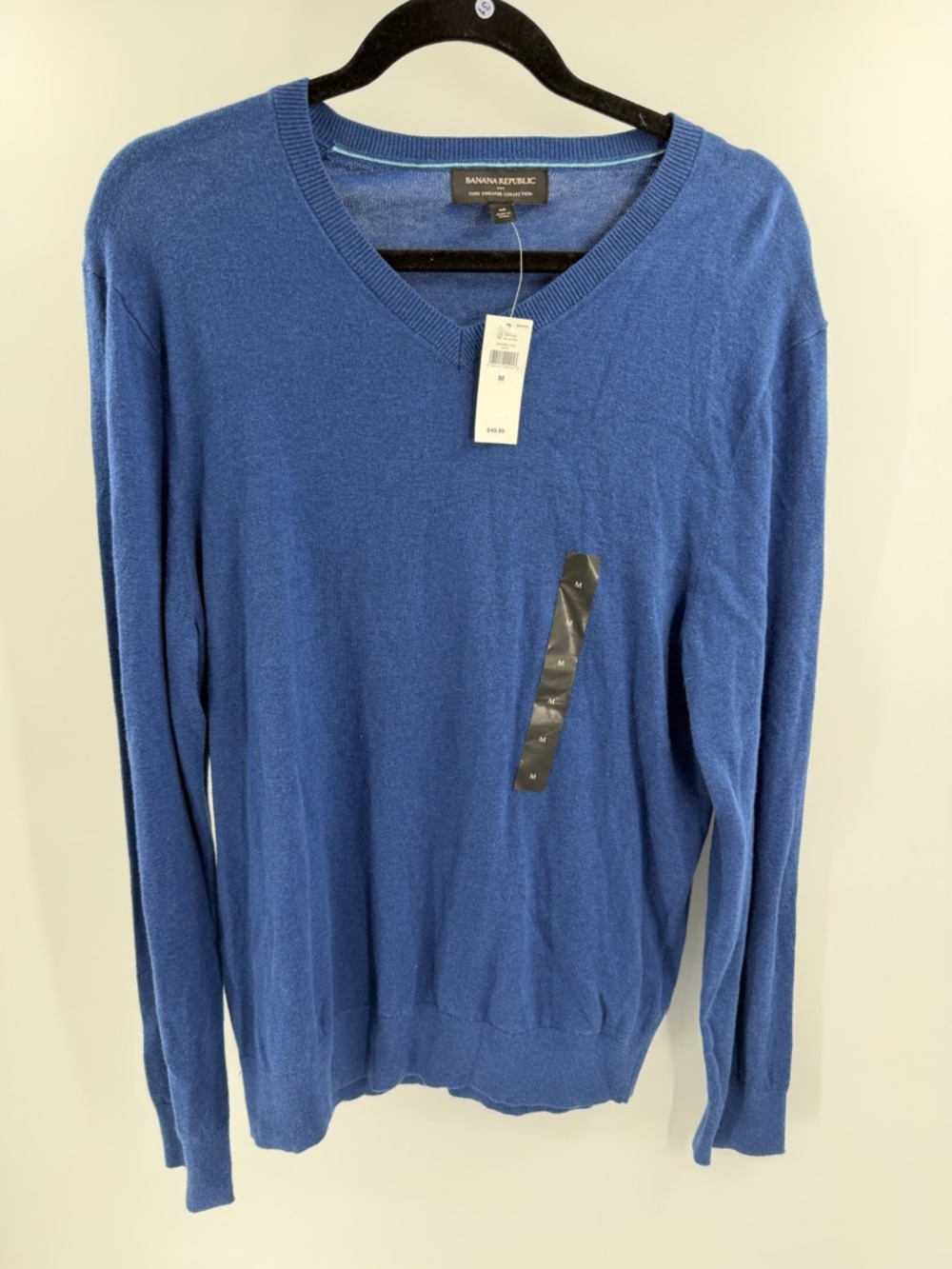 Banana Republic Luxe V Neck Sweater Blue Size Medium New with tags